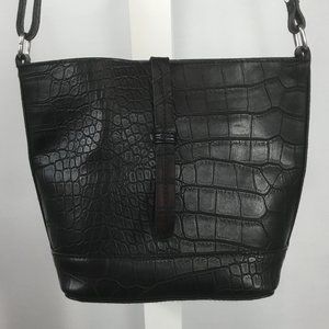 Faux Reptile Crossbody Bag